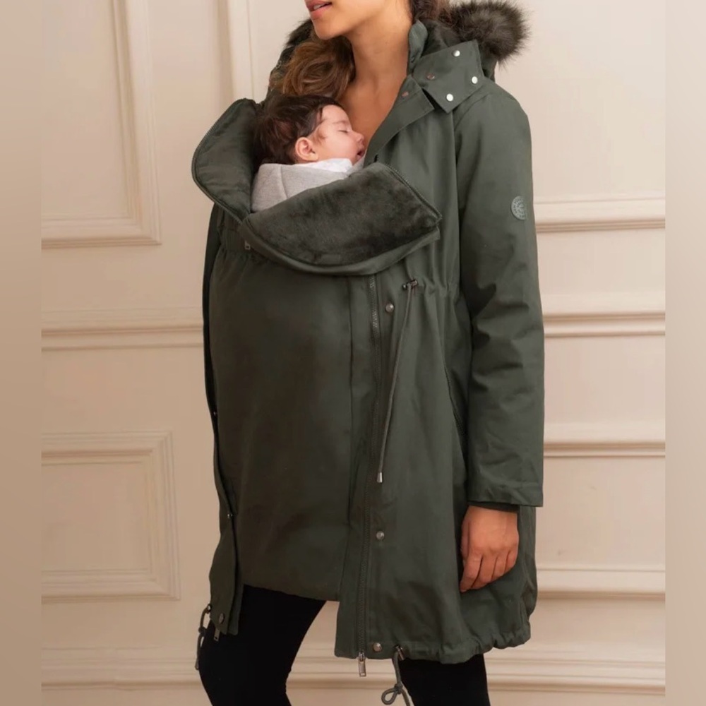 Seraphine 3-in-1 Maternity/Baby-wearing Parka Olive Green Size 6